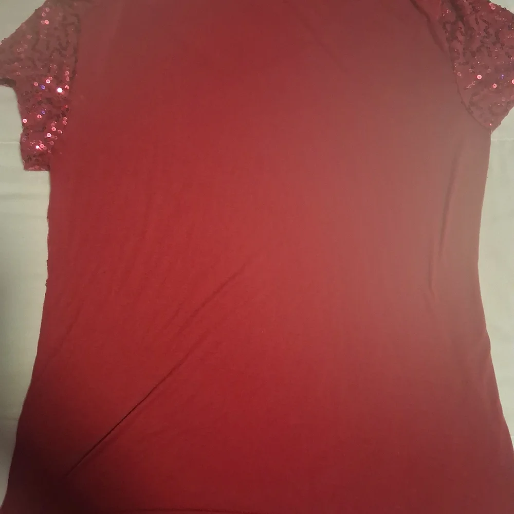 Sequin Red Women's Top - Picture 5 of 5